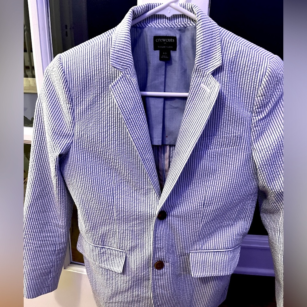 Crewcuts Seersucker Blazer Size 10